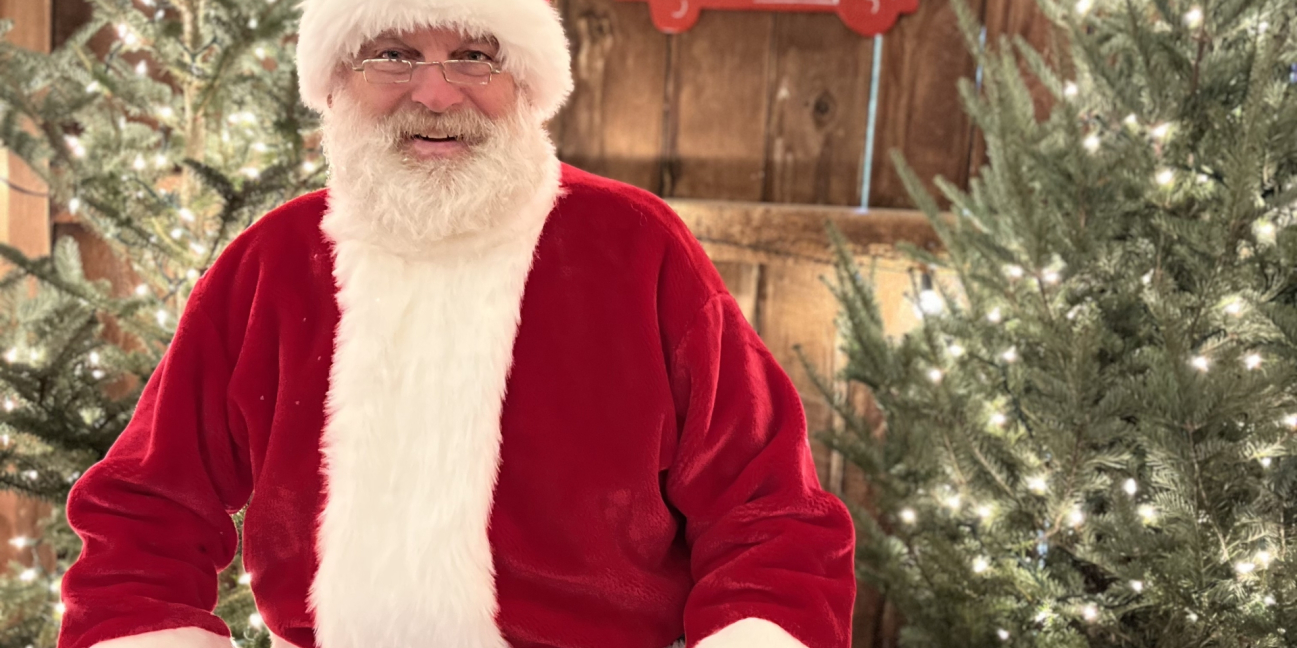 Santa in the Hay Mow